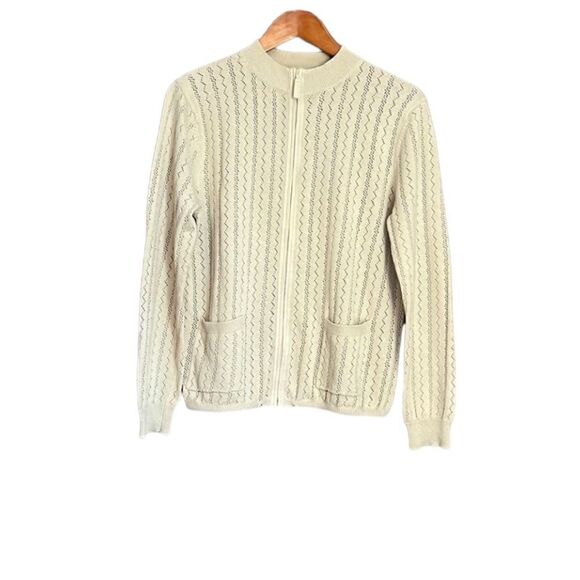 Koret knitted zippered knit cardigan. Size large - Picture 1 of 10